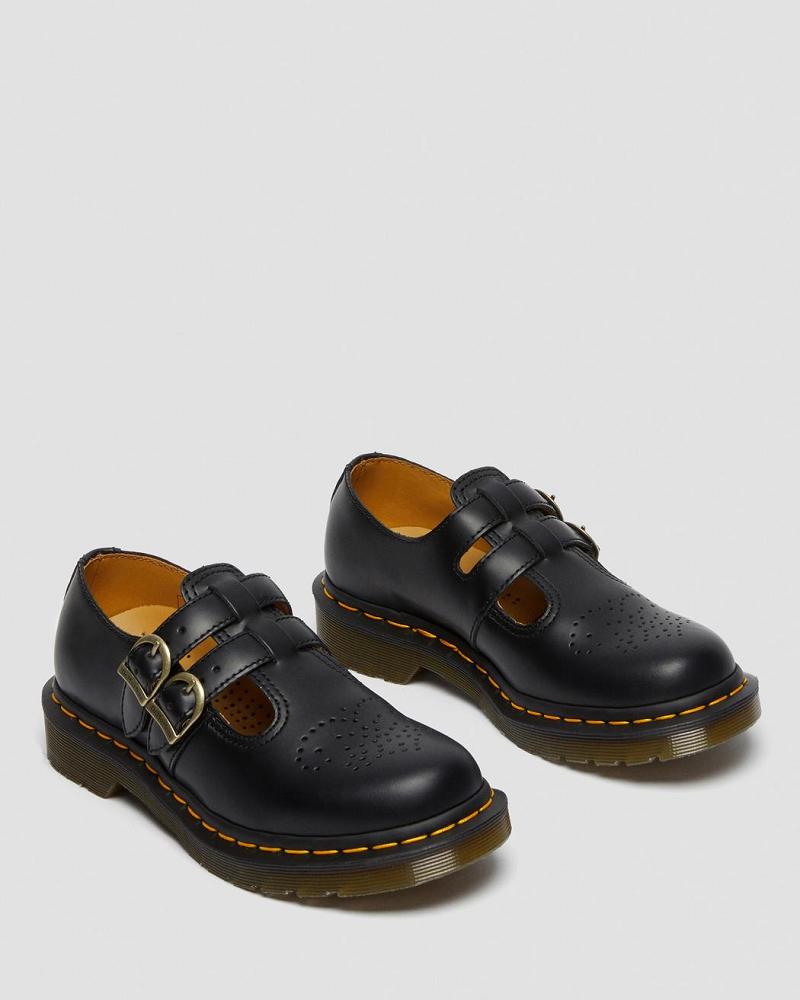 Dr Martens 8065 Smooth Leren Mary Jane Schoenen Dames Zwart | NL 457BEX